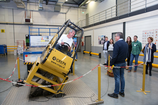 Sfeerimpressie bijeenkomst 2018: wat gebeurt er als de heftruck kantelt